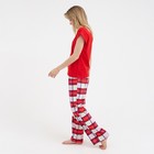 Пижама новогодняя женская KAFTAN "Bear", цвет красный, размер 40-42 - Фото 2