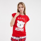 Пижама новогодняя женская KAFTAN "Bear", цвет красный, размер 40-42 - Фото 4