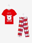 Пижама новогодняя детская: футболка, брюки, KAFTAN: Bear, красная, рост 98-104 см - Фото 8