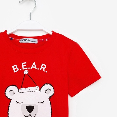Пижама новогодняя детская KAFTAN «Bear» размер 32 (110-116)