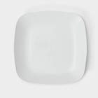 Тарелка плоская «Квадро», 22×22 см, цвет белый - фото 5295957