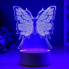 Светильник "Бабочка" LED RGB от сети 9,5х13х17 см RISALUX - Фото 4