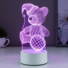 Светильник "Мишка в шапке" LED RGB от сети - фото 2916155