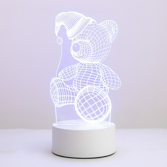 Светильник "Мишка в шапке" LED RGB RISALUX - фото 1907144706
