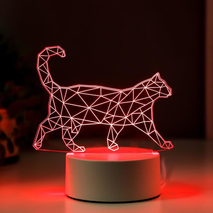 Светильник "Кот стоя" LED RGB от сети RISALUX - фото 1919000102