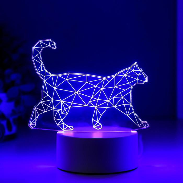 Светильник "Кот стоя" LED RGB от сети RISALUX - фото 1919000103