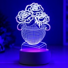 3D-светильник настольный светодиодный RISALUX «Ваза с цветами», LED, RGB, от сети - Фото 6
