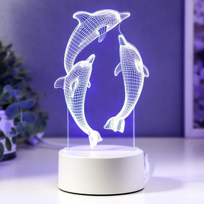 Светильник "Дельфины" LED RGB от сети RISALUX