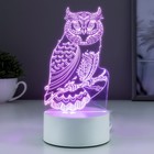 Светильник «Сова» LED RGB от сети - Фото 1