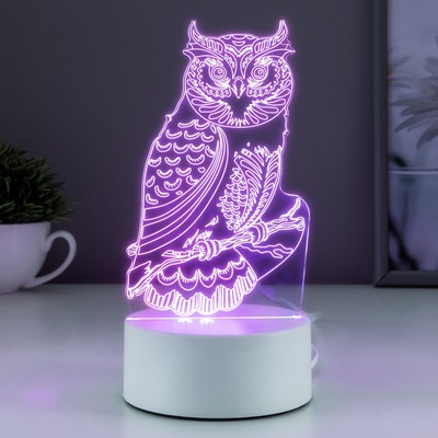 Светильник «Сова» LED RGB от сети