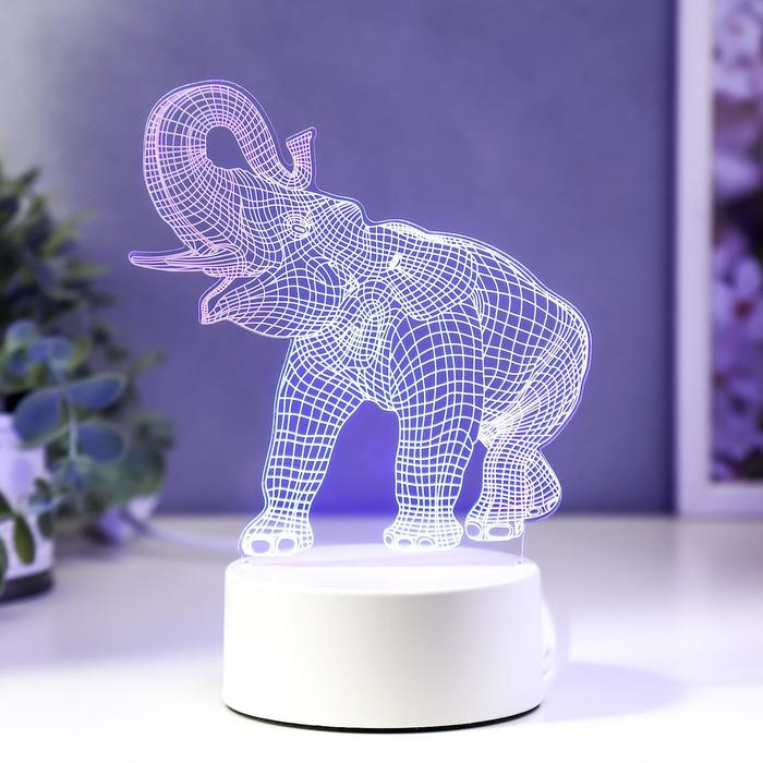 Светильник "Слон" LED RGB от сети RISALUX - фото 1908603207