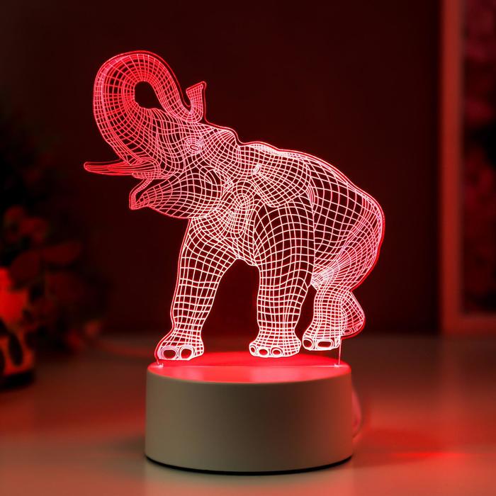 Светильник "Слон" LED RGB от сети RISALUX - фото 1908603209
