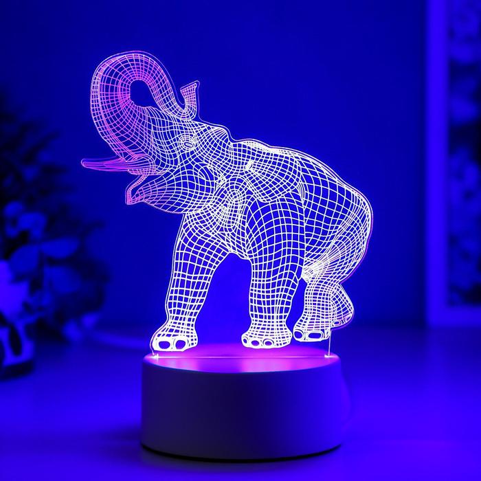 Светильник "Слон" LED RGB от сети RISALUX - фото 1908603210