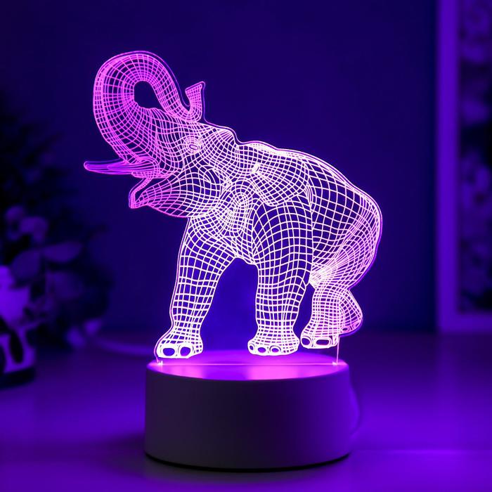 Светильник "Слон" LED RGB от сети RISALUX - фото 1908603211