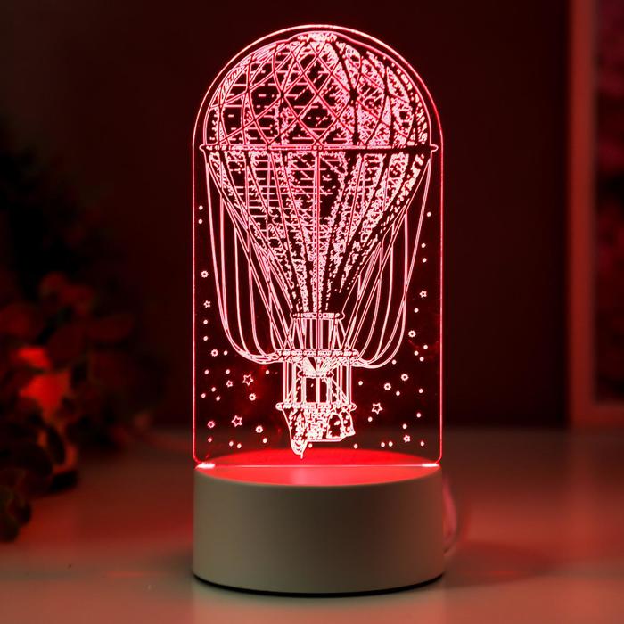 Светильник "Воздушный шар" LED RGB от сети 9,5х9,5х21 см RISALUX - фото 1908603230