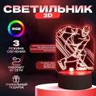 Светильник 3D RISALUX «Хоккеист», LED-ночник, RGB, от сети, 9.5×10.5×17 см - Фото 1