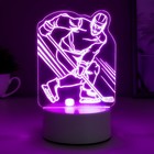 Светильник "Хоккеист" LED RGB от сети 9,5х10,5х17 см - фото 9566888