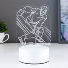 Светильник 3D RISALUX «Хоккеист», LED-ночник, RGB, от сети, 9.5×10.5×17 см - Фото 4