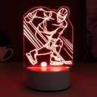 Светильник "Хоккеист" LED RGB от сети 9,5х10,5х17 см - фото 9566890
