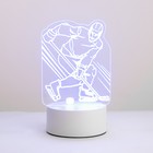Светильник "Хоккеист" LED RGB от сети 9,5х10,5х17 см - фото 9566895
