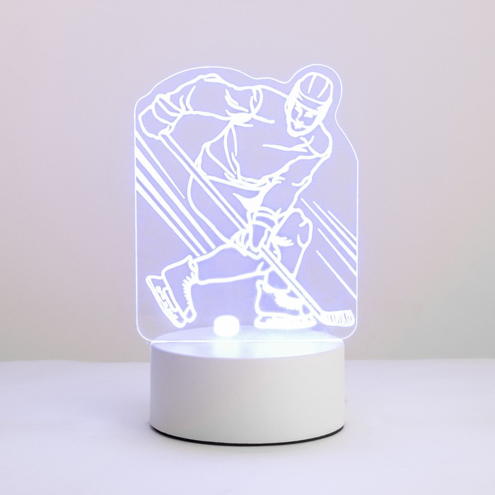 Светильник "Хоккеист" LED RGB от сети 9,5х10,5х17 см - фото 1907144870