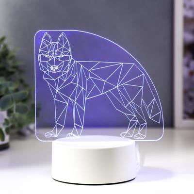 Светильник "Волк" LED RGB от сети 9,5х14,5х17 см RISALUX