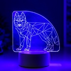 Светильник "Волк" LED RGB от сети 9,5х14,5х17 см RISALUX 5074791 - фото 1541567