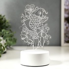 Светильник 3D ночник RISALUX «Золотая рыбка», LED RGB, от сети, 9.5×11×19 см - Фото 4