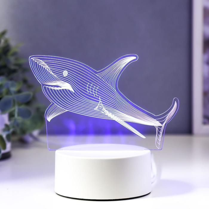 Светильник "Акула" LED RGB от сети 9,5х15х14 см RISALUX - Фото 1