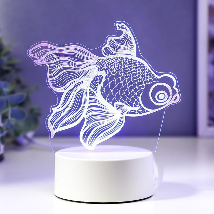 Светильник "Рыбка" LED RGB от сети 9,5х15х16,5 см RISALUX