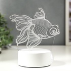Светильник 3D RISALUX «Рыбка», LED-ночник, RGB, от сети, 9.5×15×16.5 см - Фото 4