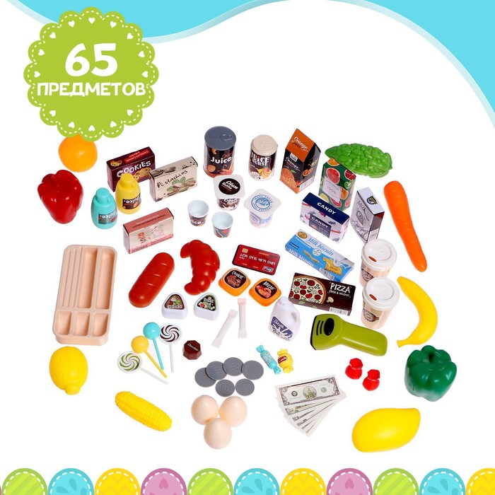 Игровой модуль «Супермаркет», 65 предметов, свет, звук - фото 1905695920