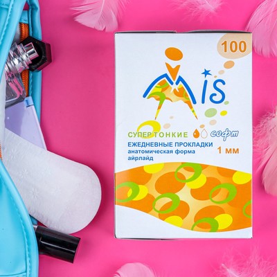 Прокладки ежедневные «Mis» супер тонкие айрлайд софт анатомическая форма, 100 шт.