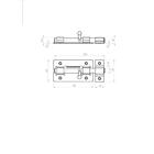 Задвижка дверная ТУНДРА ЗД-01, без покрытия, 1 шт. - фото 24661525