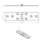 Петля карточная ТУНДРА, 140×34 мм, покрытие цинк, 1 шт. - фото 21128722
