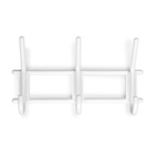 Вешалка ТУНДРА, 3-х крючковая, снежно-белая, пластмасса, 1 шт. - фото 24311627