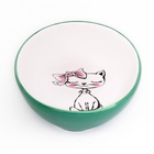 Блюдце керамическое «Милая киса» 200 мл 15.7×11.3×3.8 см, зеленая/белая - Фото 6