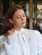 Булавка «Классика», россыпь, 4.5 см, белая в серебре - Фото 2