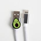 Набор кабель USB - Lightning и штекер «Авокадо», 1 м - фото 6334952