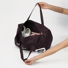 Сумка спортивная, TEXTURA, средний размер, цвет коричневый - Фото 4