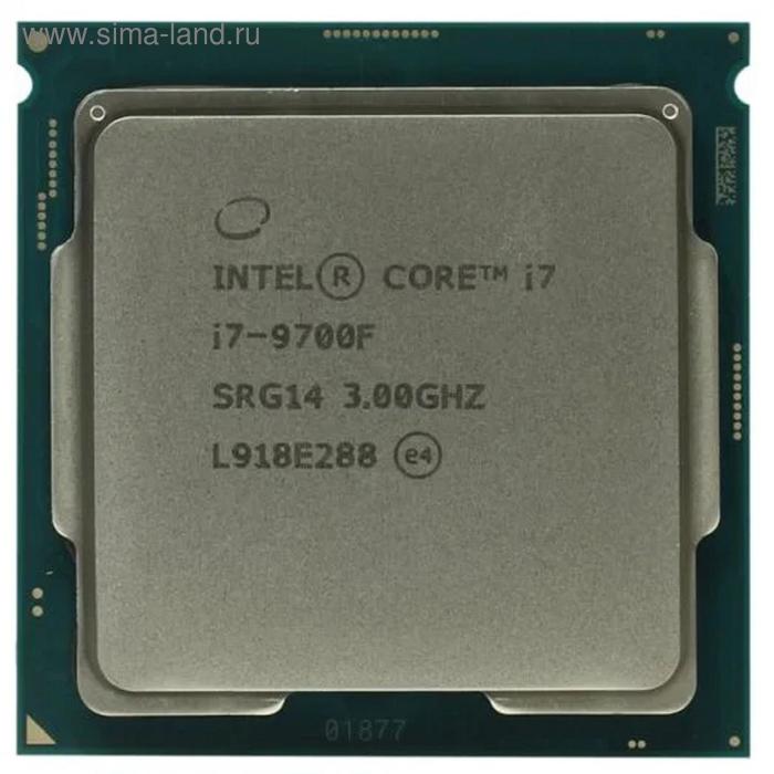 Процессор Intel Core i7 9700F, LGA1151v2, 4x3ГГц, DDR4 2400МГц, TDP 65Вт, OEM - Фото 1