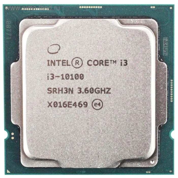 Процессор Intel Core i3 10100 Original, LGA1200, 4x3.6ГГц, 2666МГц, UHD 630, TDP 65Вт, Box - Фото 1