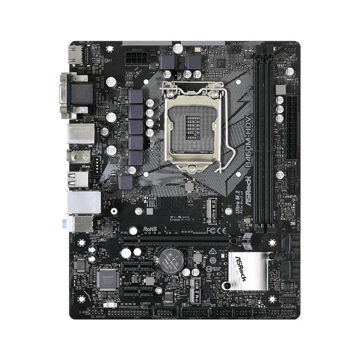 Материнская плата Asrock B460M-HDV, LGA1200, B460, 2xDDR4, VGA, DVI, HDMI, mATX - Фото 1