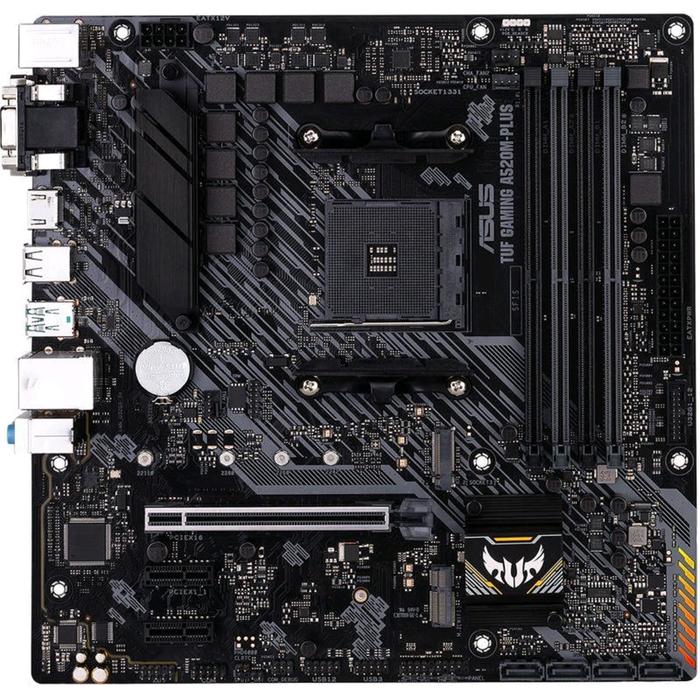 Материнская плата Asus TUF GAMING A520M-PLUS, AM4, A520, 4xDDR4, VGA, DVI, HDMI, mATX - фото 51298053 Материнская плата Asus TUF GAMING A520M-PLUS, AM4, A520, 4xDDR4, VGA, DVI, HDMI, mATX - фото 51298053