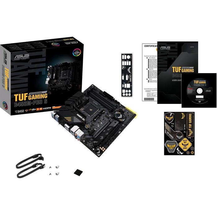 Материнская плата Asus TUF GAMING B450M-PRO S, AM4, B450, 4xDDR4, HDMI, DP, mATX - фото 51298060