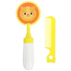 Расчёска детская, щётка для волос в наборе с погремушкой «Львёнок» - Фото 2
