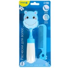 Расчёска детская, щётка для волос в наборе с погремушкой «Бегемотик» - Фото 10