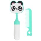 Расчёска детская, щётка для волос в наборе с погремушкой «Панда» - Фото 2