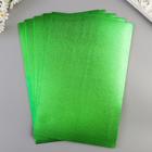 Фоамиран металлизированный "Зелёный" 2 мм формат А4 набор 5 листов - фото 6335017