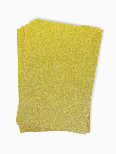 Фоамиран металлизированный «Золотой» 2 мм формат А4 набор 5 листов